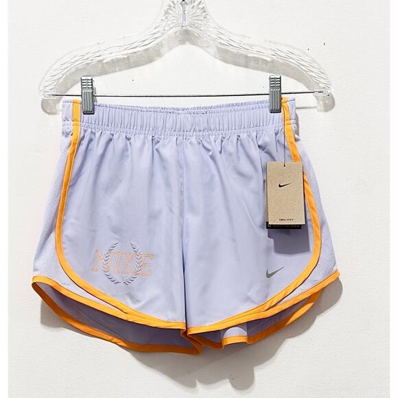 NWT: Nike - Women's Purple & Orange, DRI-fit , Tempo, Graphic Running Shorts - Picture 1 of 2